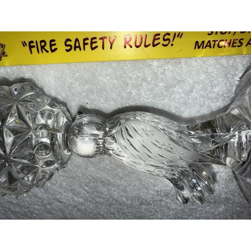 Vintage Candlesticks Hofbauer Byrdes Crystal Bird‎ Holders German Set Of 2
